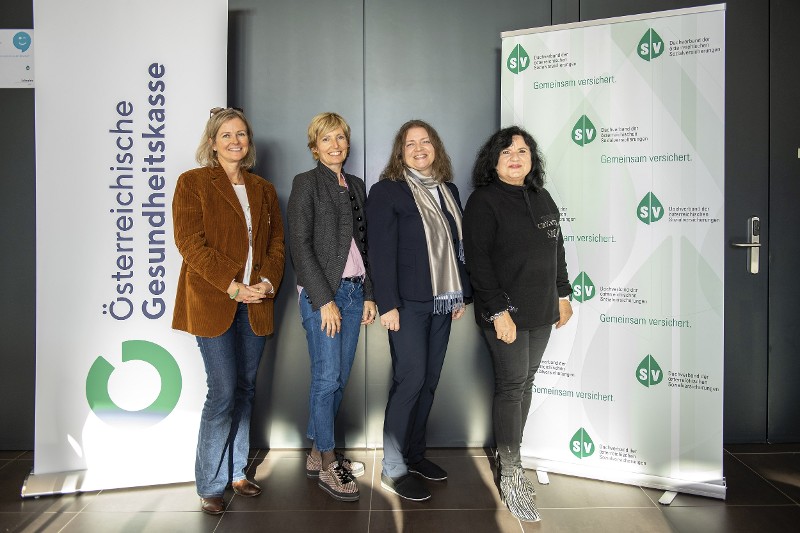 v.l.n.r. : Dr.in Silvia Exenberger; Mag.a (FH) Bianca Staudenmeir (ÖGK); Mag.a Ruth Taudes; Mag.a Gerlinde Duller (Bildungsdirektion Kärnten)