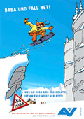 Poster Snowboard-Absturz