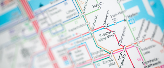 Kartenausschnitt der Linz AG Linien