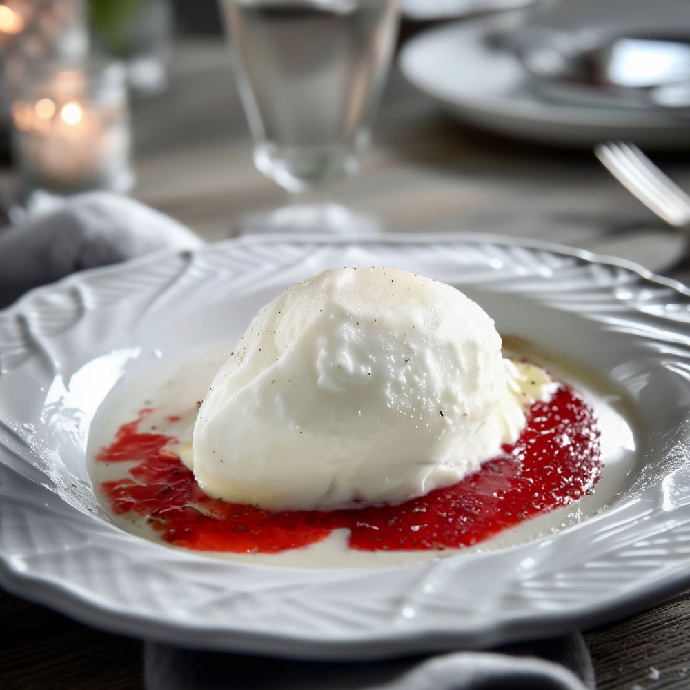 Mehr Informationen zum Thema: Schneenockerl auf Erdbeermus