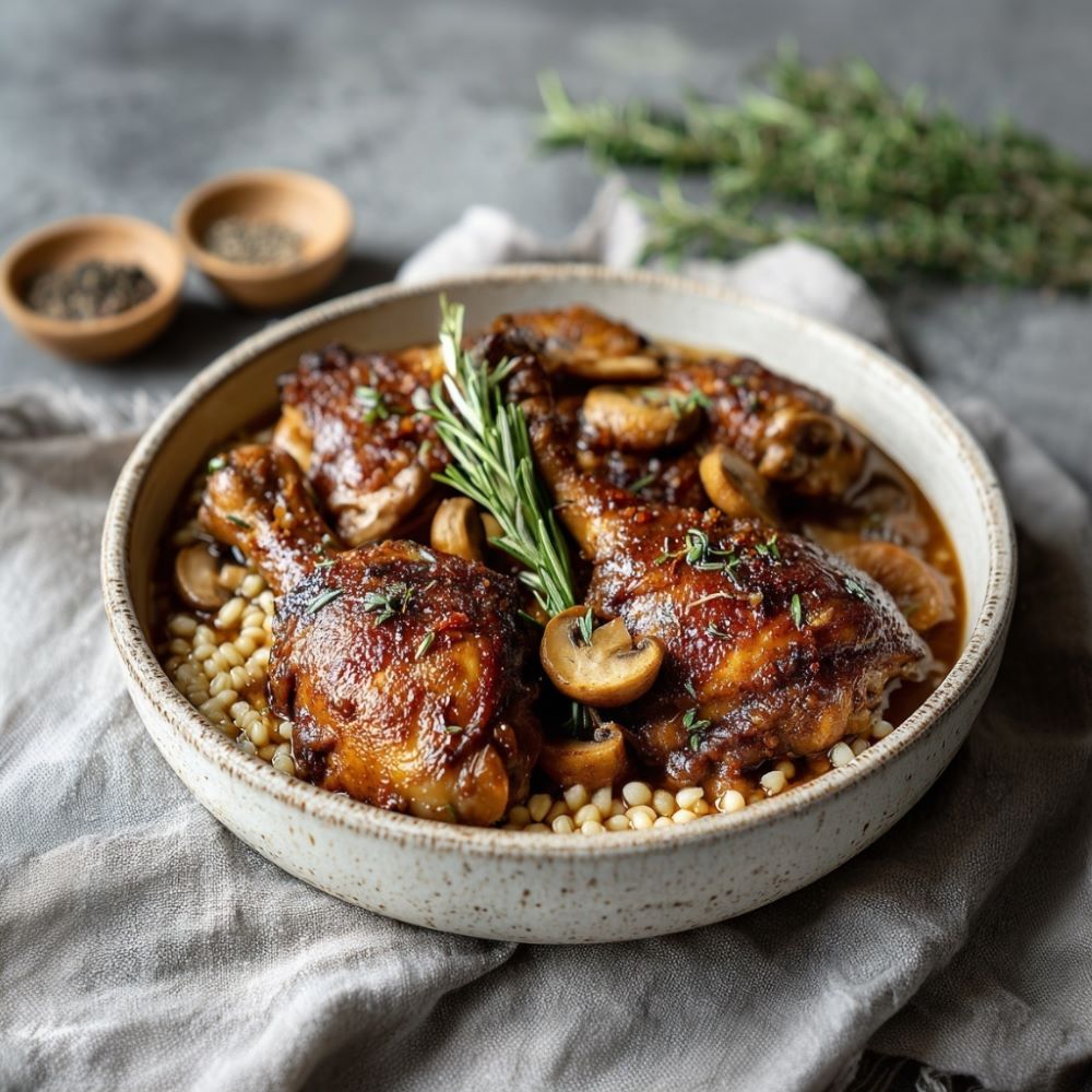 Mehr Informationen zum Thema: Hühnerkeulen im Rosmarinsaft