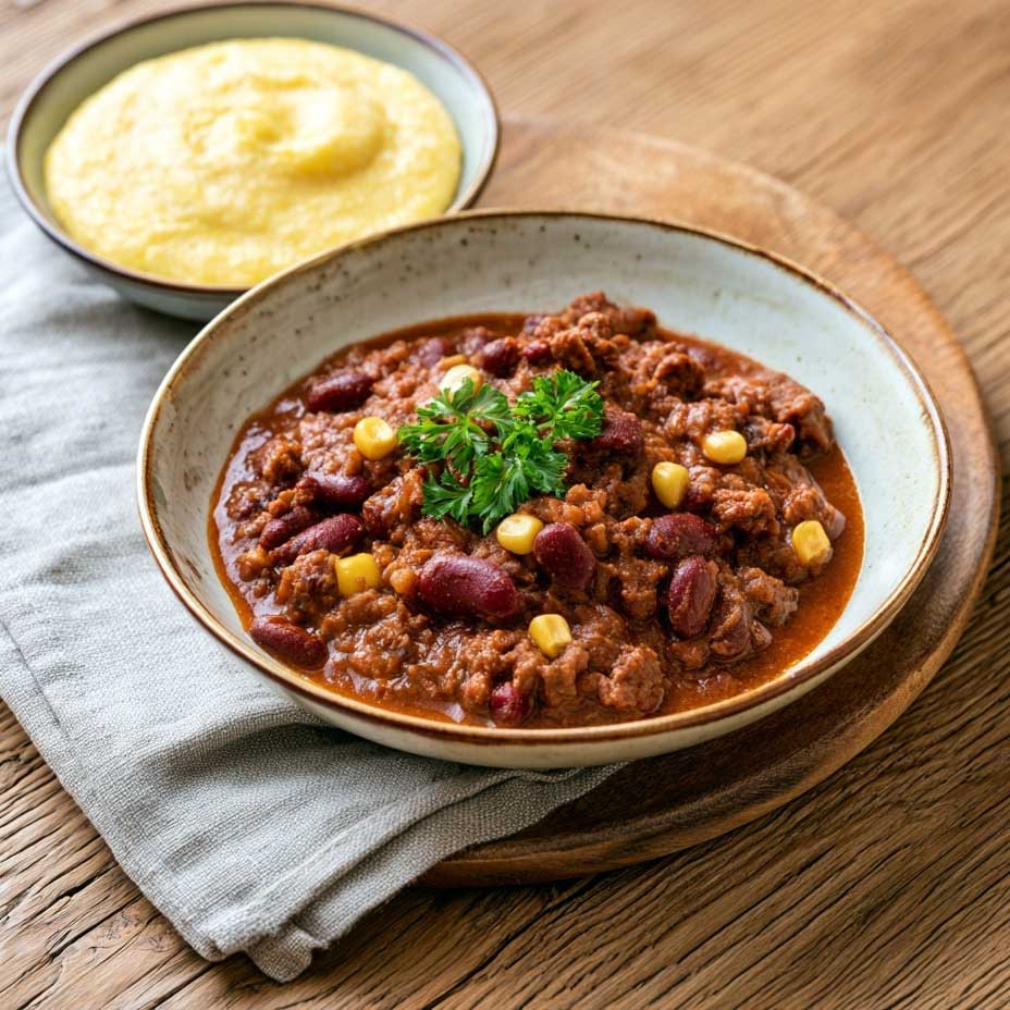Mehr Informationen zum Thema: HauptspeiseKäfer&shy;bohnen&shy;­chili mit Polenta